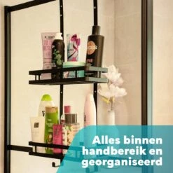 L'eauxe Doucherek Hangend Zonder Boren - Ophangbaar Badkamerrek Aan Douchewand - Opbergrek - Badkamer Accessoires - RVS - Zwart - Cadeau 18 L'eauxe Doucherek Hangend Zonder Boren - Ophangbaar Badkamerrek Aan Douchewand - Opbergrek - Badkamer Accessoires - RVS - Zwart - Cadeau -Merkloos Verkoop 1200x1200 1378