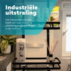 L'eauxe Doucherek Hangend Zonder Boren - Ophangbaar Badkamerrek Aan Douchewand - Opbergrek - Badkamer Accessoires - RVS - Zwart - Cadeau 19 L'eauxe Doucherek Hangend Zonder Boren - Ophangbaar Badkamerrek Aan Douchewand - Opbergrek - Badkamer Accessoires - RVS - Zwart - Cadeau -Merkloos Verkoop 1200x1200 1379