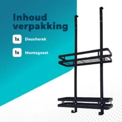 L'eauxe Doucherek Hangend Zonder Boren - Ophangbaar Badkamerrek Aan Douchewand - Opbergrek - Badkamer Accessoires - RVS - Zwart - Cadeau 20 L'eauxe Doucherek Hangend Zonder Boren - Ophangbaar Badkamerrek Aan Douchewand - Opbergrek - Badkamer Accessoires - RVS - Zwart - Cadeau -Merkloos Verkoop 1200x1200 1380