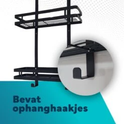 L'eauxe Doucherek Hangend Zonder Boren - Ophangbaar Badkamerrek Aan Douchewand - Opbergrek - Badkamer Accessoires - RVS - Zwart - Cadeau 24 L'eauxe Doucherek Hangend Zonder Boren - Ophangbaar Badkamerrek Aan Douchewand - Opbergrek - Badkamer Accessoires - RVS - Zwart - Cadeau -Merkloos Verkoop 1200x1200 1383