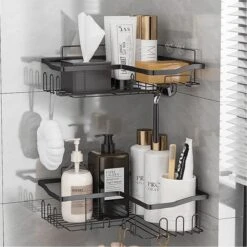 STRICX Doucherekhoek 2 Laags Zwart - Zonder Boren - Zelfklevend Doucherek - Doucherek - Doucherek Voor Badkamer/ Keuken - Doucherek Met Plakstrip - Keukenrek Met Plakstrip - Badrek Douche – Doucherek Hoekvorm - Badkamerrek Douchemandje 18 STRICX Doucherekhoek 2 Laags Zwart - Zonder Boren - Zelfklevend Doucherek - Doucherek - Doucherek Voor Badkamer/ Keuken - Doucherek Met Plakstrip - Keukenrek Met Plakstrip - Badrek Douche – Doucherek Hoekvorm - Badkamerrek Douchemandje -Merkloos Verkoop 1200x1200 1391