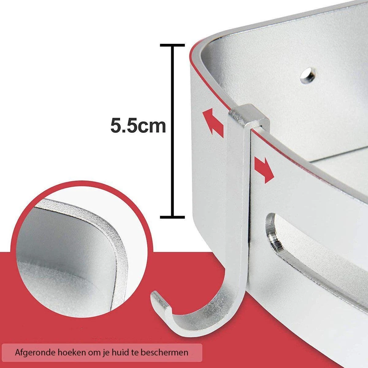 Sens Design Doucherekjes Set Van 3 - Doucherek Zonder Boren - Zilver 4 Sens Design Doucherekjes Set Van 3 - Doucherek Zonder Boren - Zilver - Afbeelding 4