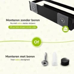 Doucherek Zwart 30 CM - Badkamer Rekje Douche - Zonder Boren - Douchemandje 11 Doucherek Zwart 30 CM - Badkamer Rekje Douche - Zonder Boren - Douchemandje -Merkloos Verkoop 1200x1200 1417