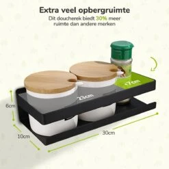 Doucherek Zwart 30 CM - Badkamer Rekje Douche - Zonder Boren - Douchemandje 12 Doucherek Zwart 30 CM - Badkamer Rekje Douche - Zonder Boren - Douchemandje -Merkloos Verkoop 1200x1200 1418