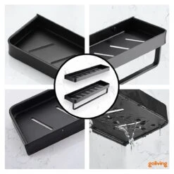 Goliving Doucherek Zonder Boren - Doucherekje- Badkamerrek 2 Laags - Hangend - Wandrek - RVS - Opbergrek - 40cm - Zwart 13 Goliving Doucherek Zonder Boren - Doucherekje- Badkamerrek 2 Laags - Hangend - Wandrek - RVS - Opbergrek - 40cm - Zwart -Merkloos Verkoop 1200x1200 1431