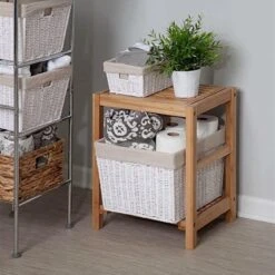 Merkloos Decopatent® Bamboe Handoekenrek - Badkamer Bankje - Houten Handdoeken Rek - Bank Voor In Badkamer - Badkamerkruk - Badkamerstoel -Merkloos Verkoop 1200x1200 145