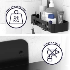 Doucherekje Van Sanicraft® - Doucherekje Zonder Boren - Geschikt Voor Elk Type Muur - Hangend - Roestvrij - 2 Stuks - Zwart 13 Doucherekje Van Sanicraft® - Doucherekje Zonder Boren - Geschikt Voor Elk Type Muur - Hangend - Roestvrij - 2 Stuks - Zwart -Merkloos Verkoop 1200x1200 1456