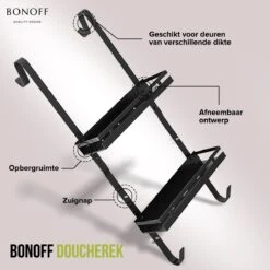 Bonoff Doucherek Zwart – 2 Laags - Doucherek Zonder Boren - Zwart – Doucherek Hangend - Badkamerrek –RVS – Badkamer Accessoires – Stijlvol 16 Bonoff Doucherek Zwart – 2 Laags - Doucherek Zonder Boren - Zwart – Doucherek Hangend - Badkamerrek –RVS – Badkamer Accessoires – Stijlvol -Merkloos Verkoop 1200x1200 1471