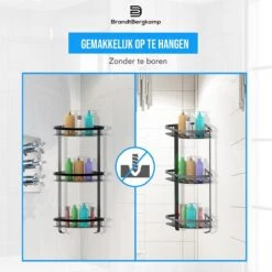 BrandtBergkamp Doucherek Zonder Boren – Badkamerrek – 3 Laags – Zwart -Merkloos Verkoop 1200x1200 1496
