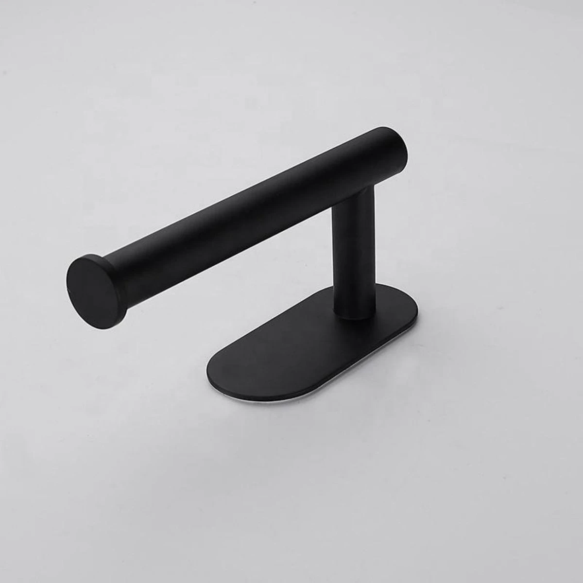 Toiletrolhouder Inclusief Handdoekhaak - Zonder Boren - Zelfklevend - Zwart - Staand 9 Toiletrolhouder Inclusief Handdoekhaak - Zonder Boren - Zelfklevend - Zwart - Staand - Afbeelding 9