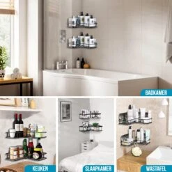 Strex Doucherek Hoekvorm - 2 Stuks - Bevestigen Zonder Boren Of Schroeven -Merkloos Verkoop 1200x1200 1504