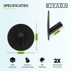 Handdoekhaakjes Zelfklevend - Zwart - Haakjes Handdoek 2st - Badkamer & Keuken 15 Handdoekhaakjes Zelfklevend - Zwart - Haakjes Handdoek 2st - Badkamer & Keuken -Merkloos Verkoop 1200x1200 155