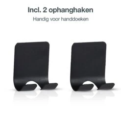 ACE Goods® Doucherek Zwart Hangend – Badkamerrek – Doucherek 2 Laags – Badkamerrekje Hoekrek Douche – Inclusief Haakjes -Merkloos Verkoop 1200x1200 1565