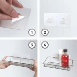 LifeGoods Zelfklevend Doucherek - 2 Stuks - Hangend Badkamer Rekje - Zonder Boren En Schroeven - RVS -Merkloos Verkoop 1200x1200 1570