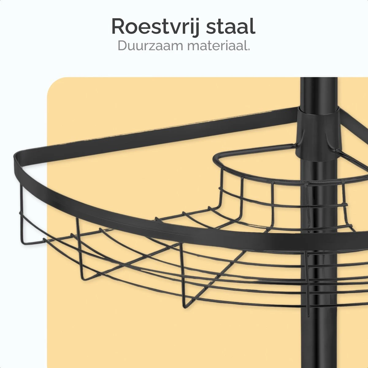 Goliving Doucherek - Doucherek Zonder Boren - Telescopisch Doucherek - Voor Plafonds Tot 2.9m Hoog - Zwart 5 Goliving Doucherek - Doucherek Zonder Boren - Telescopisch Doucherek - Voor Plafonds Tot 2.9m Hoog - Zwart - Afbeelding 5