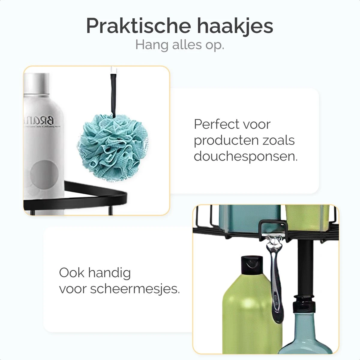 Goliving Doucherek - Doucherek Zonder Boren - Telescopisch Doucherek - Voor Plafonds Tot 2.9m Hoog - Zwart 6 Goliving Doucherek - Doucherek Zonder Boren - Telescopisch Doucherek - Voor Plafonds Tot 2.9m Hoog - Zwart - Afbeelding 6