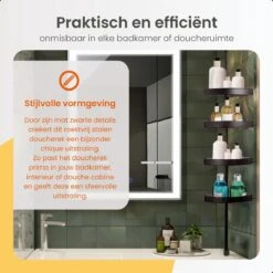 Goliving Doucherek - Doucherek Zonder Boren - Telescopisch Doucherek - Voor Plafonds Tot 2.9m Hoog - Dicht Design - Zwart 11 Goliving Doucherek - Doucherek Zonder Boren - Telescopisch Doucherek - Voor Plafonds Tot 2.9m Hoog - Dicht Design - Zwart -Merkloos Verkoop 1200x1200 1582