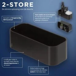 Tiger 2-Store - Wandrekje / Douchemandje - 25 Cm - Zwart -Merkloos Verkoop 1200x1200 1585