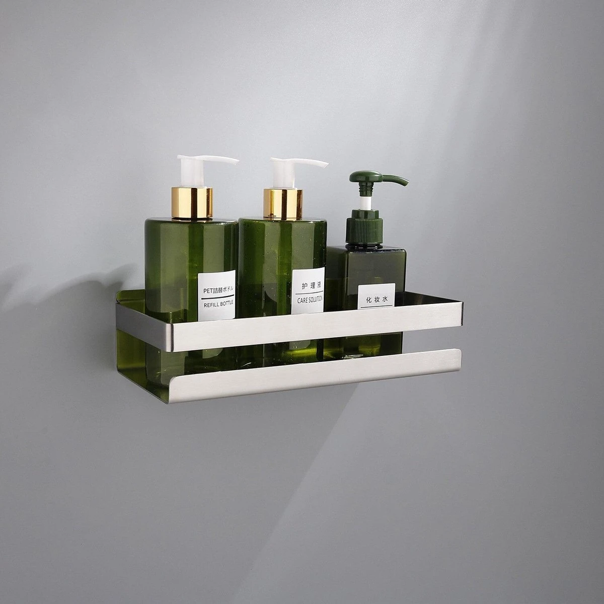 Merkloos Doucherek Zilver - Douche Rek - Zelfklevend - Badkamer Planchet - Inclusief Montageset 2 Merkloos Doucherek Zilver - Douche Rek - Zelfklevend - Badkamer Planchet - Inclusief Montageset - Afbeelding 2