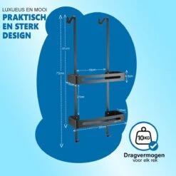 WITTS Doucherek - 2 Laags - Doucherek Zonder Boren - Doucherek Hangend - Doucherekje – Roestvrijj -Merkloos Verkoop 1200x1200 1608