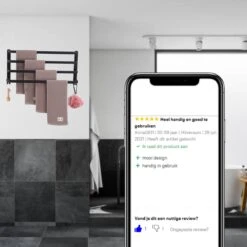 Merkloos Handdoekrek 4-armig | Handdoekrek Badkamer | Handdoekrek Zwart | Handdoekstang | Handdoekhouder | Handdoekenrek | Badkamer Accessoires Zwart | Inclusief Montage | Matte Zwart Collection 2022 -Merkloos Verkoop 1200x1200 162