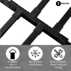 Tolussa Handdoekrek Badkamer Zwart - 38 CM - Handdoekhouder Zwart - Handdoekenrek Badkamer - Draaibaar 22 Tolussa Handdoekrek Badkamer Zwart - 38 CM - Handdoekhouder Zwart - Handdoekenrek Badkamer - Draaibaar -Merkloos Verkoop 1200x1200 168