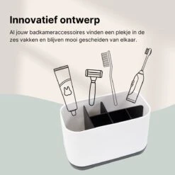 Merkloos Tandenborstelhouder Vrijstaand - Badkamer Organizer Met Lekbak - Badkamer Accessoires - 6 Sorteervakken - Tandenborstel - Wit Met Zwart 10 Merkloos Tandenborstelhouder Vrijstaand - Badkamer Organizer Met Lekbak - Badkamer Accessoires - 6 Sorteervakken - Tandenborstel - Wit Met Zwart -Merkloos Verkoop 1200x1200 1684