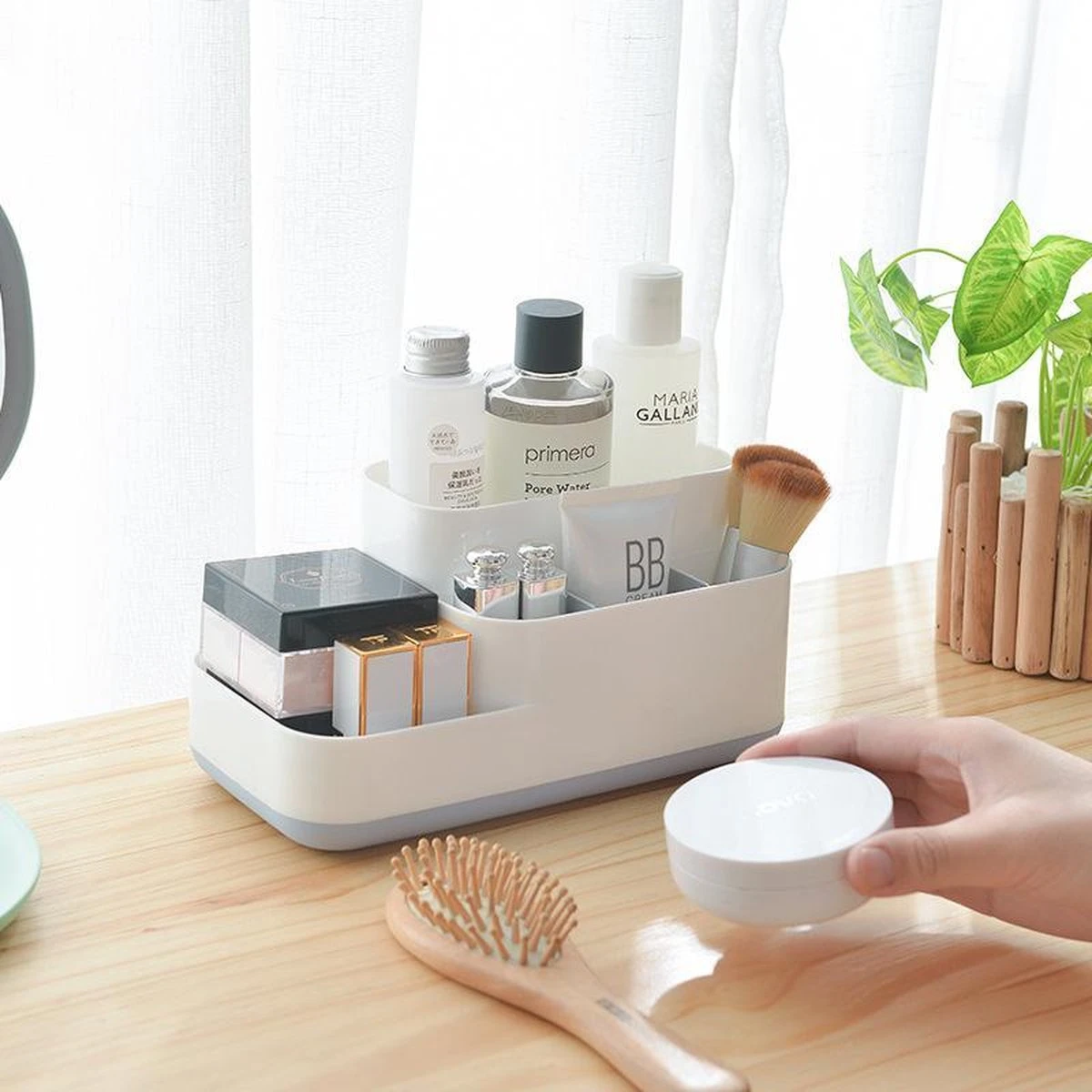 Tandenborstelhouder Badkamer – Elektrische Tandenborstel Houder - Tandenborstel - Make Up Organizer - Desk Organizer - Bureau Organizer - Opbergbox - Wit 5 Tandenborstelhouder Badkamer – Elektrische Tandenborstel Houder - Tandenborstel - Make Up Organizer - Desk Organizer - Bureau Organizer - Opbergbox - Wit - Afbeelding 5