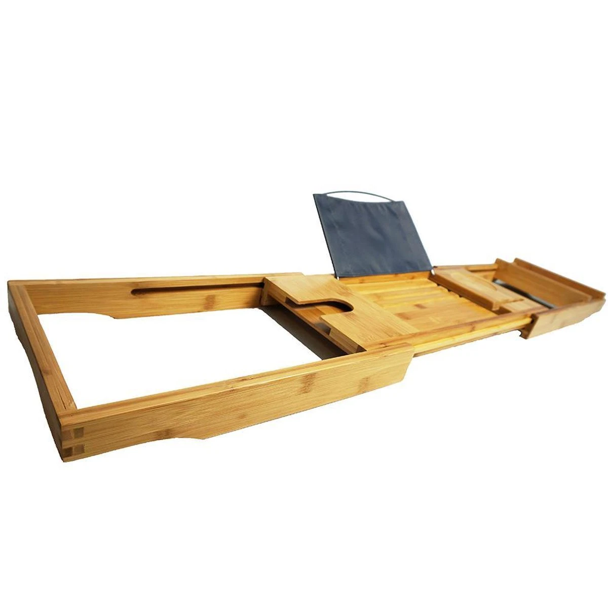 IVOL Badplank Bamboe - Badplank Hout Met Badrek Houders - Uitschuifbaar - 75 Tot 110 Cm 2 IVOL Badplank Bamboe - Badplank Hout Met Badrek Houders - Uitschuifbaar - 75 Tot 110 Cm - Afbeelding 2