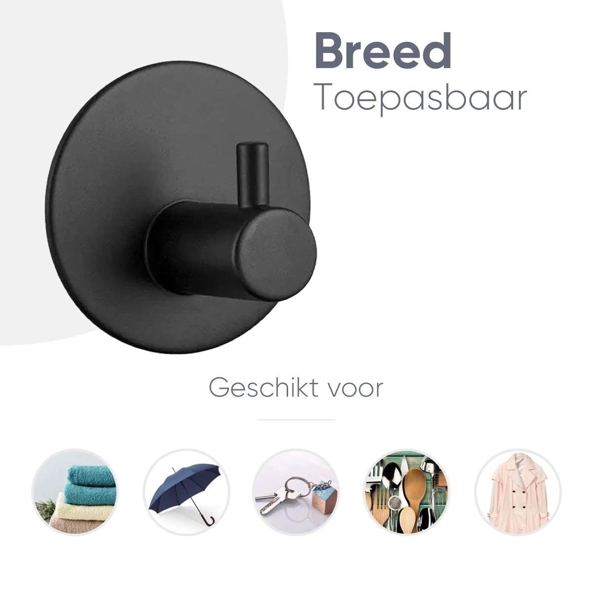 Trendfield Handdoekhaakjes Zelfklevend Rond - 2 Zwarte Handdoek Haakjes - Ronde Handdoekhaak - Zwart 4 Trendfield Handdoekhaakjes Zelfklevend Rond - 2 Zwarte Handdoek Haakjes - Ronde Handdoekhaak - Zwart - Afbeelding 4