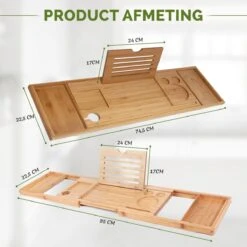 Krexs - Badplank – Badbrug - Badplank Voor In Bad – Badrekje - Badtafel - Badkuip Plank - Bamboe Badplank -Merkloos Verkoop 1200x1200 1756