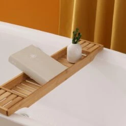 Merkloos Decopatent® Badrekje Voor Over Bad - 70 Cm - Bamboe Hout - Badrek - Badplank - Badbrug - Basic Bad Tafeltje Voor In Bad - Naturel -Merkloos Verkoop 1200x1200 1775