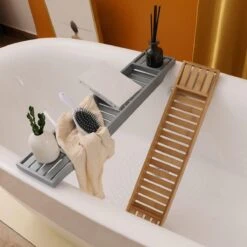 Merkloos Decopatent® Badrekje Voor Over Bad - 70 Cm - Bamboe Hout - Badrek - Badplank - Badbrug - Basic Bad Tafeltje Voor In Bad - Naturel -Merkloos Verkoop 1200x1200 1776