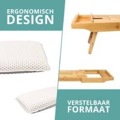 Regno Badplank Voor In Bad - Met Badkussen - Uitschuifbaar En Waterbestendig Badrek - IPad En Glashouder -Merkloos Verkoop 1200x1200 1793