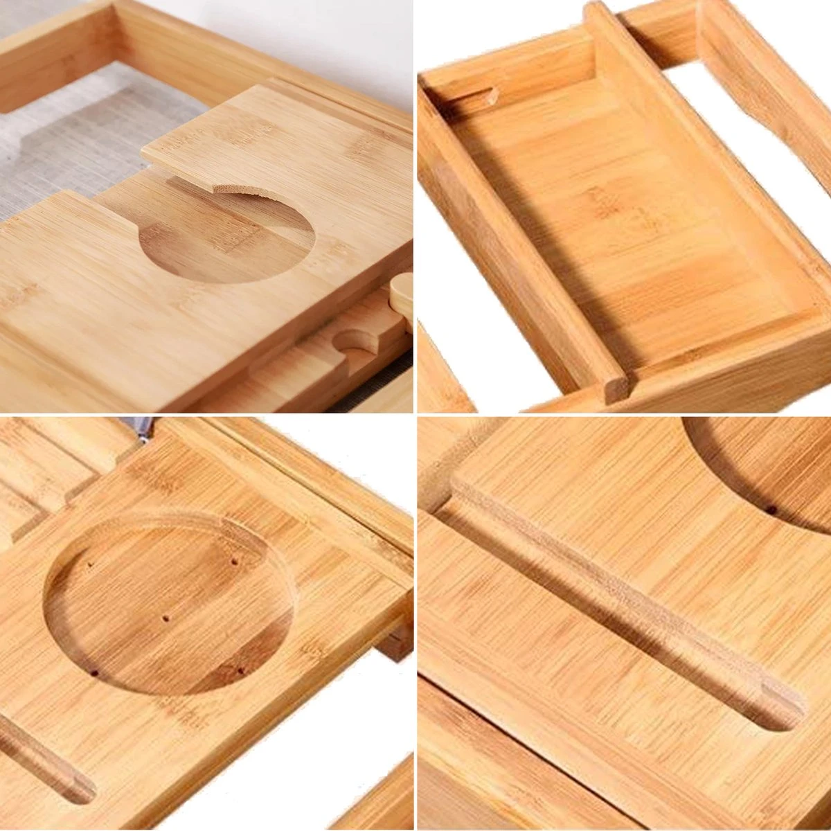 SWILIX ® Badplank - Uitschuifbaar - Voor In Bad - 71 Tot 108 Cm - Met Houder - Hout 6 SWILIX ® Badplank - Uitschuifbaar - Voor In Bad - 71 Tot 108 Cm - Met Houder - Hout - Afbeelding 6