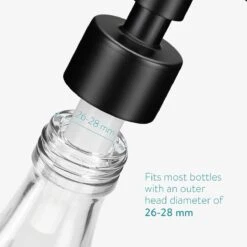 Navaris Roestvrijstalen Zeepdispenserkop Set X2 - Opschroefbare Pompkop Voor Flessen - 26-28 Mm Mondstuk Voor Vloeistof, Lotion - Zwart -Merkloos Verkoop 1200x1200 1815