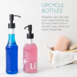 Navaris Roestvrijstalen Zeepdispenserkop Set X2 - Opschroefbare Pompkop Voor Flessen - 26-28 Mm Mondstuk Voor Vloeistof, Lotion - Zwart -Merkloos Verkoop 1200x1200 1816