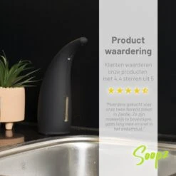 Soopz Black Graphite Classic - Automatische Zeepdispenser - No Touch Sensor - Mat Zwart - 300ml – Zeeppompje -Merkloos Verkoop 1200x1200 1868