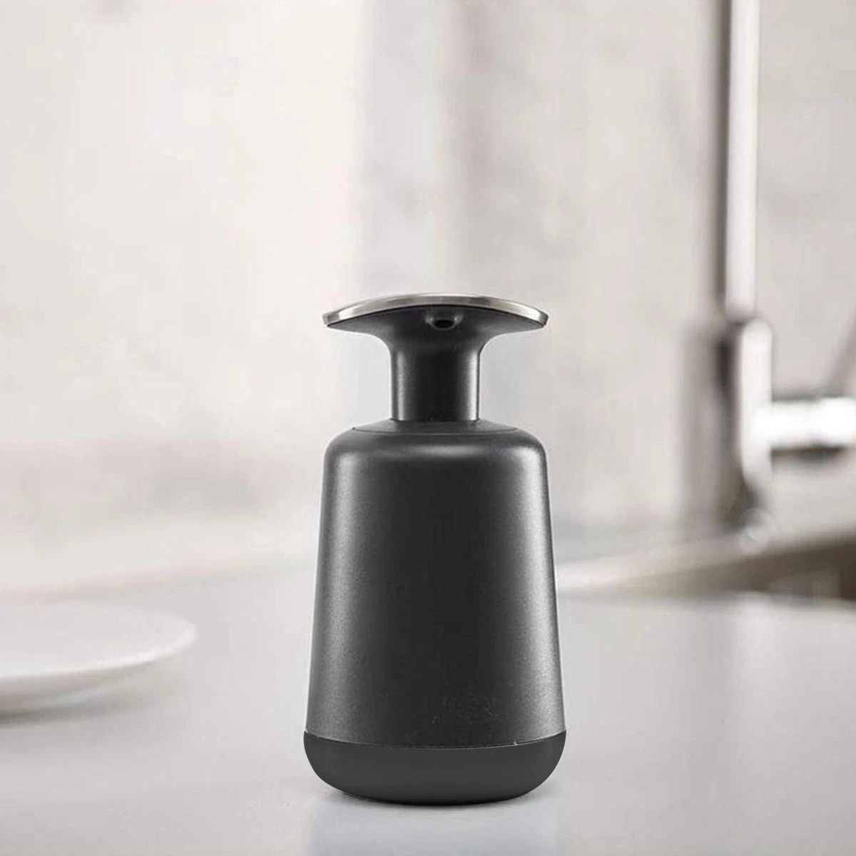 Wonix® - Zeepdispenser - Zeeppompje - Duw Met Pols - 300ml - Zwart 2 Wonix® - Zeepdispenser - Zeeppompje - Duw Met Pols - 300ml - Zwart - Afbeelding 2
