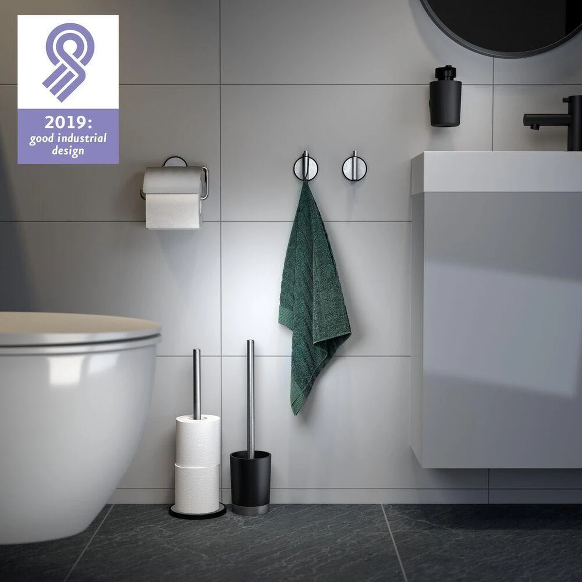 Tiger Tune - Zeepdispenser - RVS Geborsteld / Zwart 4 Tiger Tune - Zeepdispenser - RVS Geborsteld / Zwart - Afbeelding 4