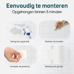 Moodcare® Douchegordijn Klemmen – Douchegordijn Houder 4 Stuks – Douchegordijn Clip Zelfklevend -Merkloos Verkoop 1200x1200 1949