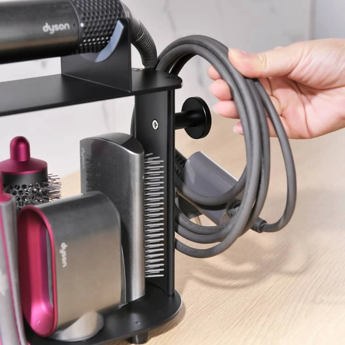 Houder Geschikt Voor Dyson Airwrap (korte Versie) - Geschikt Voor 8 Accessoires - Passend Voor Dyson Airwrap Complete Multistyler - Zwart 4 Houder Geschikt Voor Dyson Airwrap (korte Versie) - Geschikt Voor 8 Accessoires - Passend Voor Dyson Airwrap Complete Multistyler - Zwart - Afbeelding 4