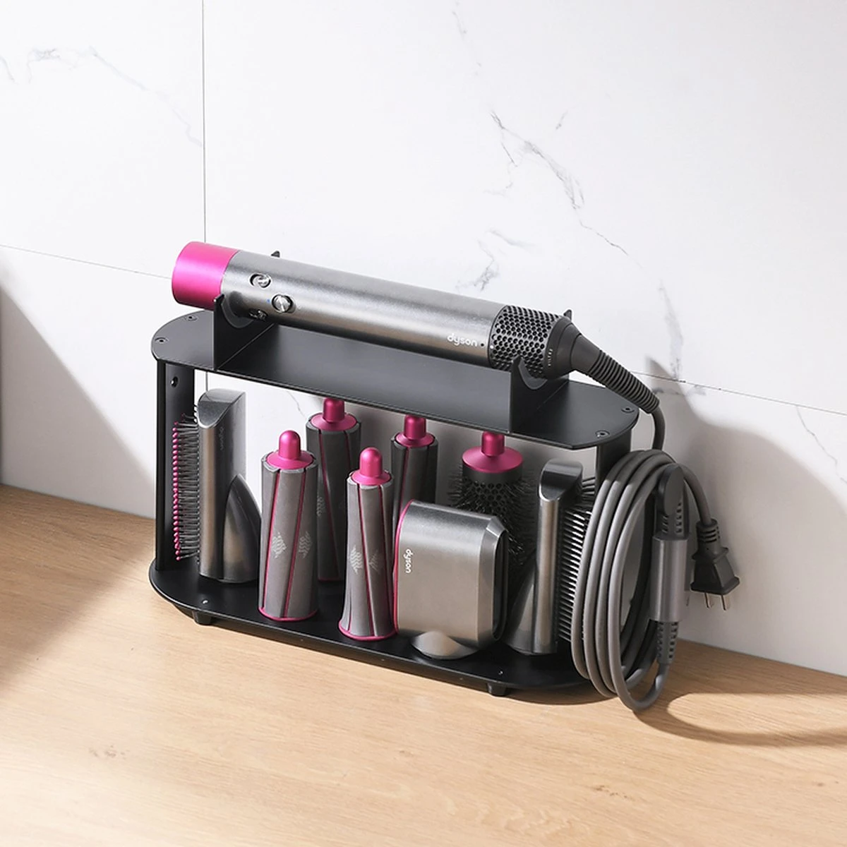 Houder Voor Dyson Airwrap (lange Versie) - Geschikt Voor 8 Accessoires - Passend Voor Dyson Airwrap Complete Long Multistyler - Zwart 1 Houder Voor Dyson Airwrap (lange Versie) - Geschikt Voor 8 Accessoires - Passend Voor Dyson Airwrap Complete Long Multistyler - Zwart