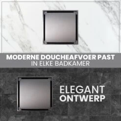 Lenga Doucheput Antraciet Vierkant - 10x10 Cm - Moderne Douche Put - Stankafsluiter - Afvoerput - Douchegoot - Doucherooster - Douchedrain -Merkloos Verkoop 1200x1200 2009