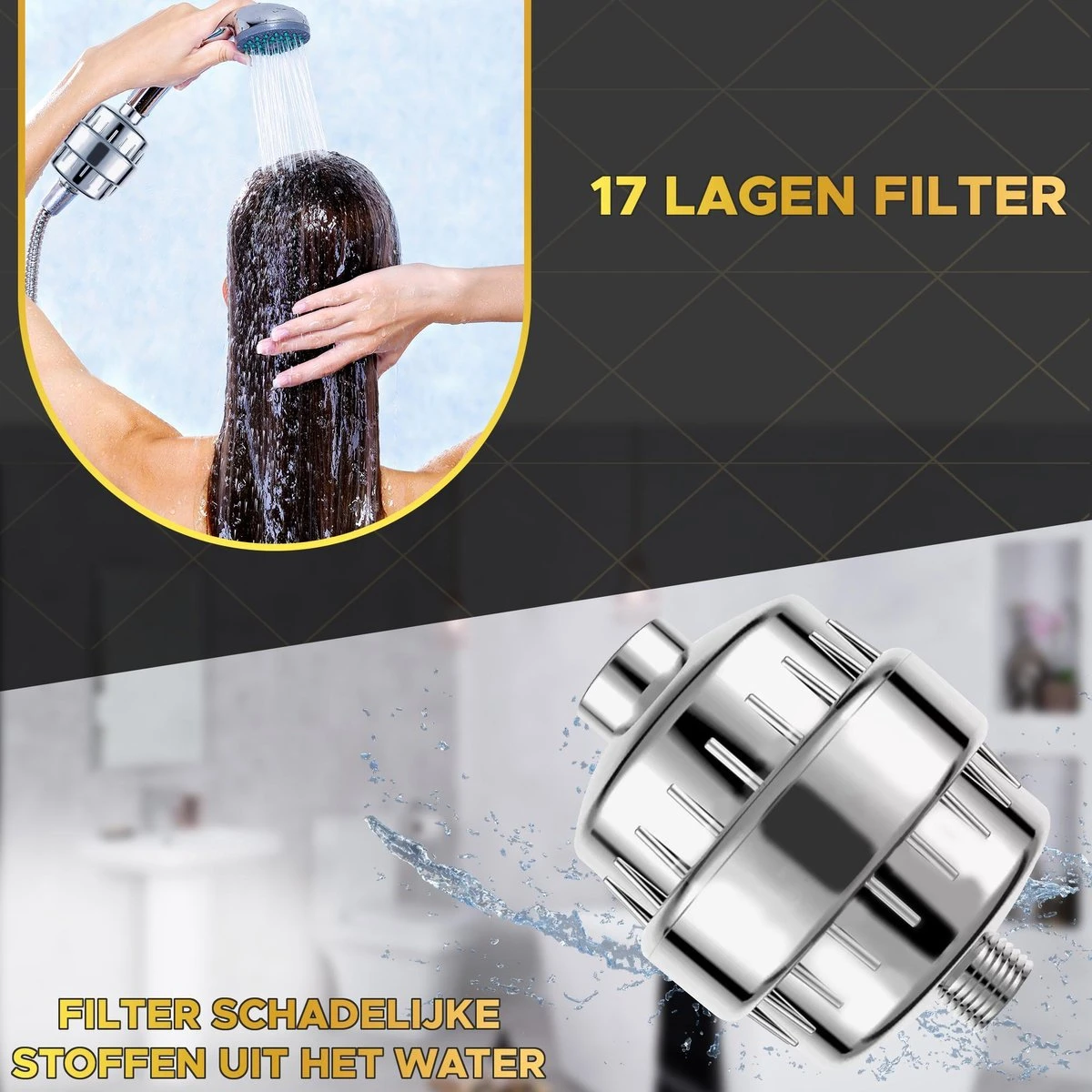 Toivo Douchefilter 17 Stages - Zilver - Incl. Montagetape En Rubberen Ringen - Waterfilter Voor Douchekop - Shower Filter - Waterfilter - Kraanfilter 8 Toivo Douchefilter 17 Stages - Zilver - Incl. Montagetape En Rubberen Ringen - Waterfilter Voor Douchekop - Shower Filter - Waterfilter - Kraanfilter - Afbeelding 8