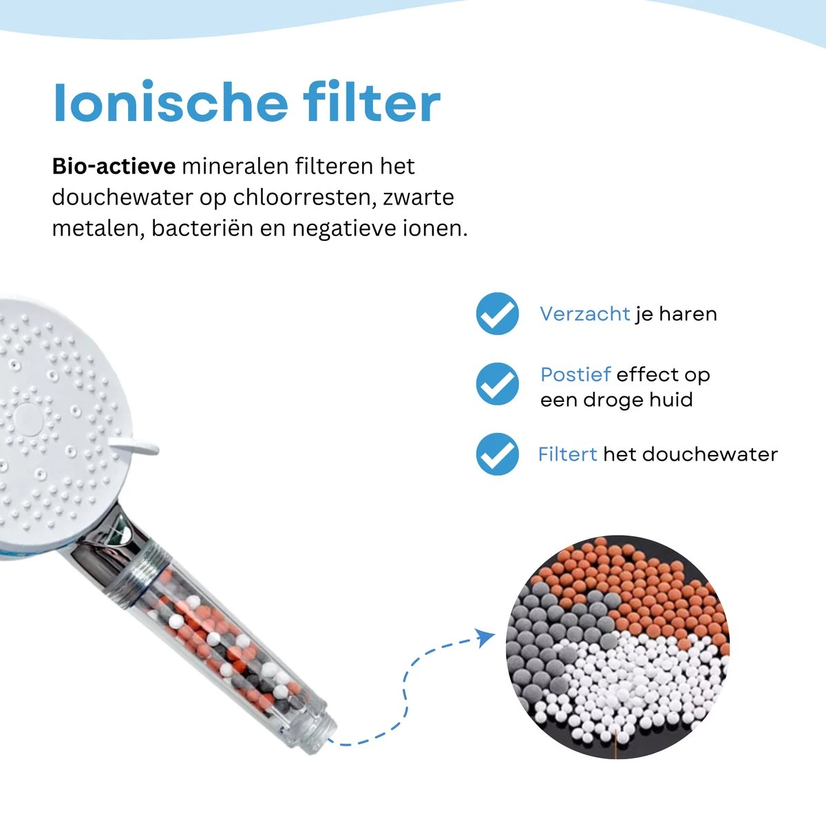 Belliese Doucheset Ionic - Douchekop - Doucheslang - Douchekophouder - Douchekop Met Slang - Waterbesparende Douchekop - Ionische Filter Douchekop - Badkamer Accessoires - Montage Zonder Boren - 5 Standen - Chroom 5 Belliese Doucheset Ionic - Douchekop - Doucheslang - Douchekophouder - Douchekop Met Slang - Waterbesparende Douchekop - Ionische Filter Douchekop - Badkamer Accessoires - Montage Zonder Boren - 5 Standen - Chroom - Afbeelding 5