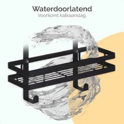 Goliving Doucherek - Doucherek Zonder Boren - Hangend Doucherek - RVS - Twee Laags - Zwart 10 Goliving Doucherek - Doucherek Zonder Boren - Hangend Doucherek - RVS - Twee Laags - Zwart -Merkloos Verkoop 1200x1200 206