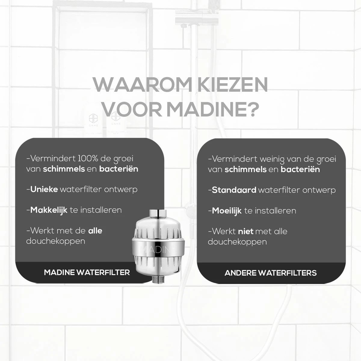 Madine Professionele Douchefilter - Waterfilter Voor Douchekop - Shower Filter - Waterfilter - Kraanfilter 6 Madine Professionele Douchefilter - Waterfilter Voor Douchekop - Shower Filter - Waterfilter - Kraanfilter - Afbeelding 6