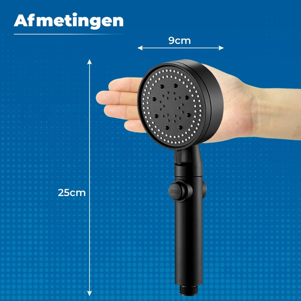 Imperatoris | DoucheSet - Douchekop Met Slang, Houder & Badmuts/Douchemuts - Waterbesparend – Hoge Druk – Regendouche - Zwart Mat 3 Imperatoris | DoucheSet - Douchekop Met Slang, Houder & Badmuts/Douchemuts - Waterbesparend – Hoge Druk – Regendouche - Zwart Mat - Afbeelding 3