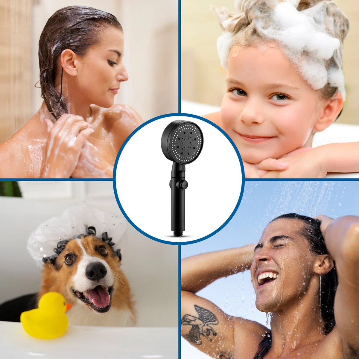 Imperatoris | DoucheSet - Douchekop Met Slang, Houder & Badmuts/Douchemuts - Waterbesparend – Hoge Druk – Regendouche - Zwart Mat 11 Imperatoris | DoucheSet - Douchekop Met Slang, Houder & Badmuts/Douchemuts - Waterbesparend – Hoge Druk – Regendouche - Zwart Mat - Afbeelding 11